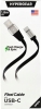 HyperGear Kabel USB-C płaski 1.8m czarny