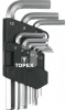 TOPEX klucze imbusowe 9cz.1,5-10mm